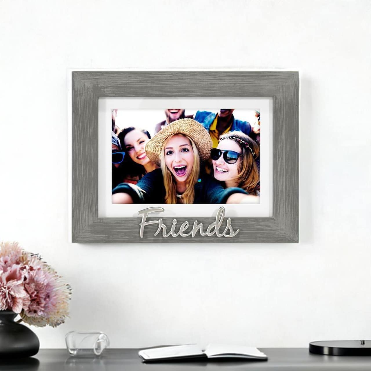 Malden International Designs Friends 4" x 6" Distressed Expression Frame with Mat